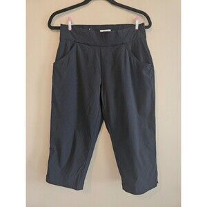 Columbia Pants Women Med Black Capri Stretch Cropped Activewear Nylon Outdoors